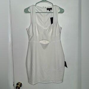 Lulu's Chic White Cutout Mini Dress
